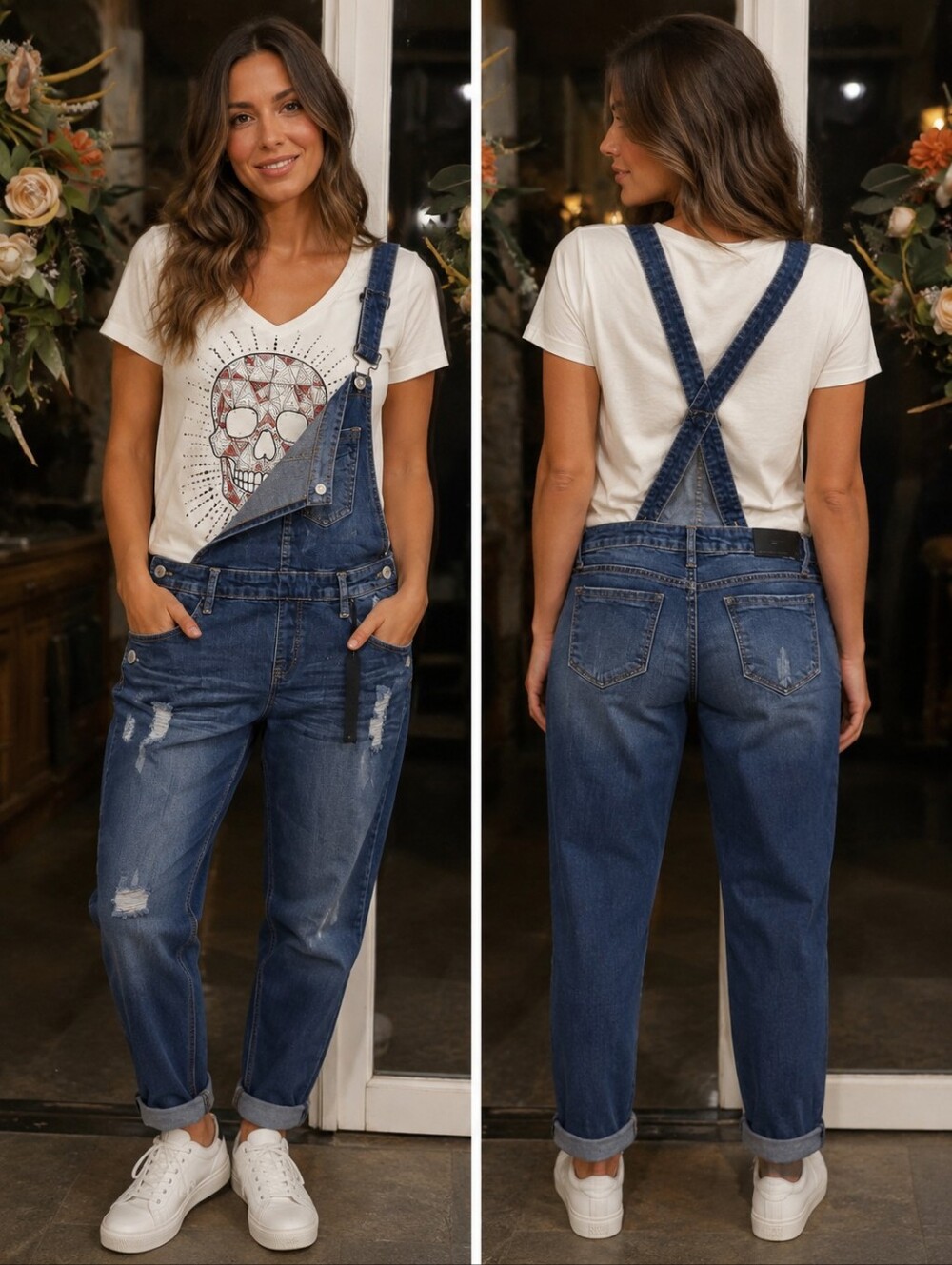 Klique B boyfriend denim overalls